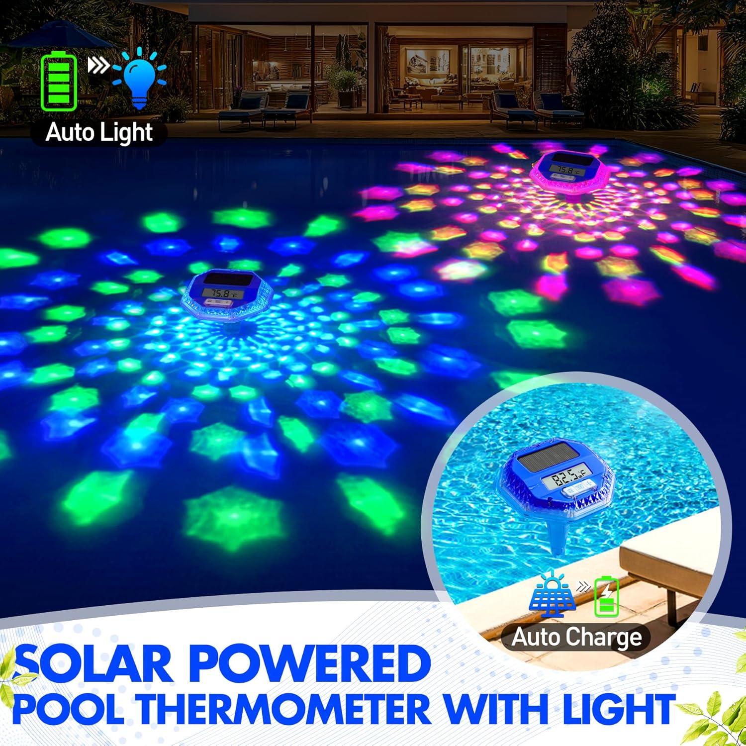 Termómetro Solar Flotante Sinbyuer CT910L para Piscina - Pantalla LCD