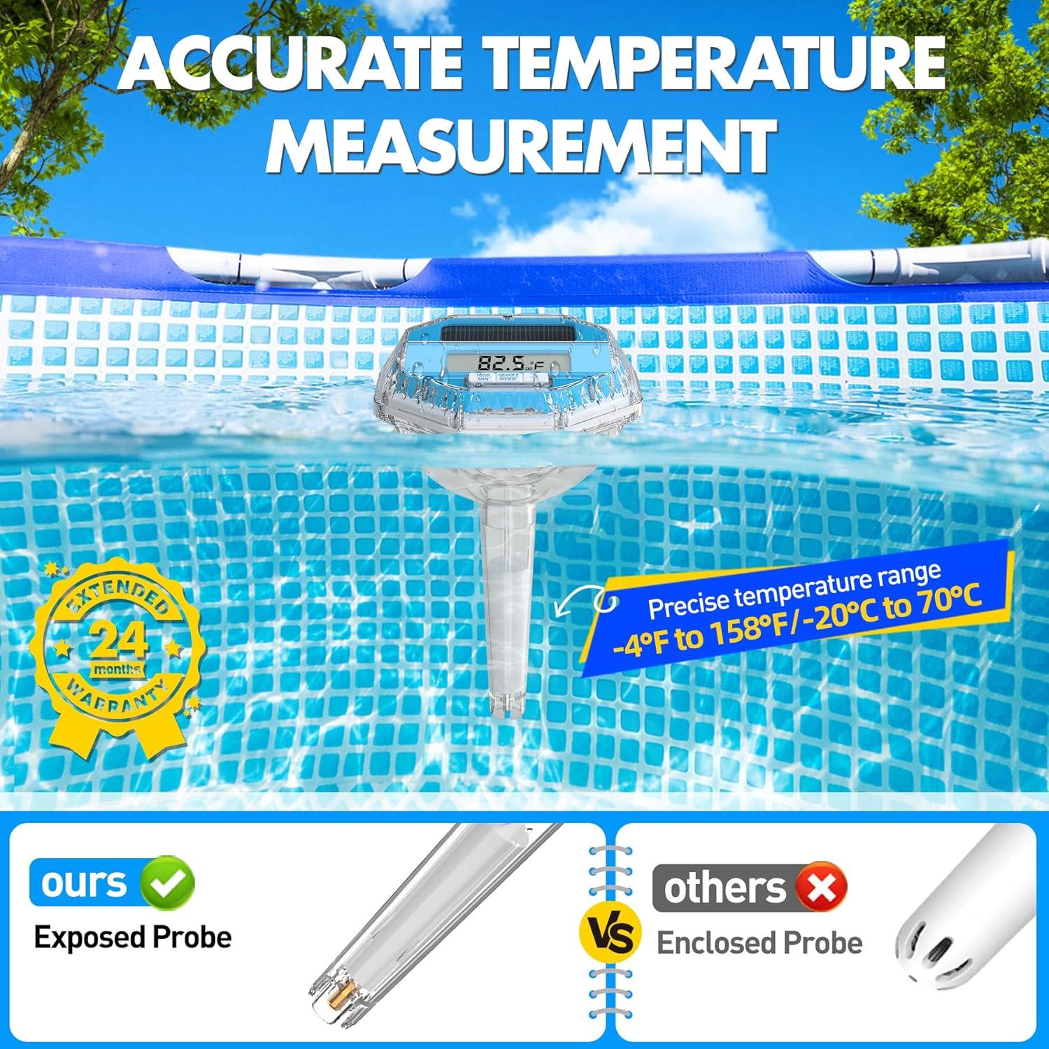 Termómetro Solar Flotante Sinbyuer CT910L para Piscina - Pantalla LCD