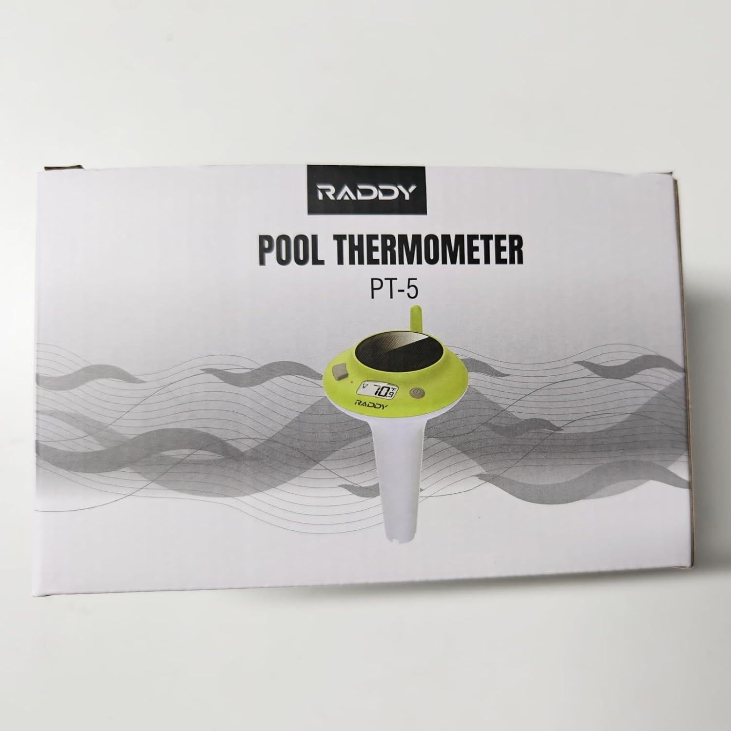 Termómetro de piscina solar Raddy PT-5 LCD impermeable