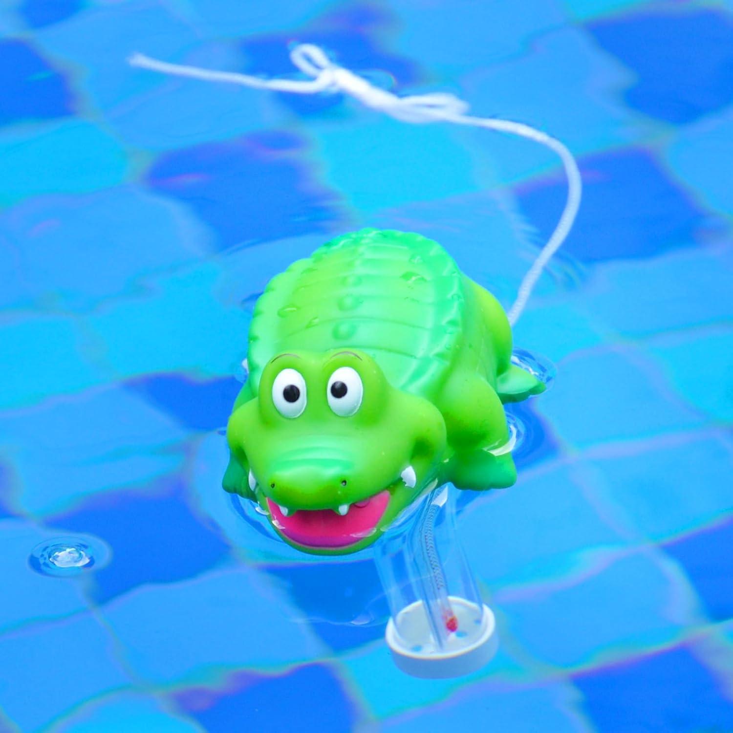 Termómetro Flotante para Piscina XY-WQ Cocodrilo Grande