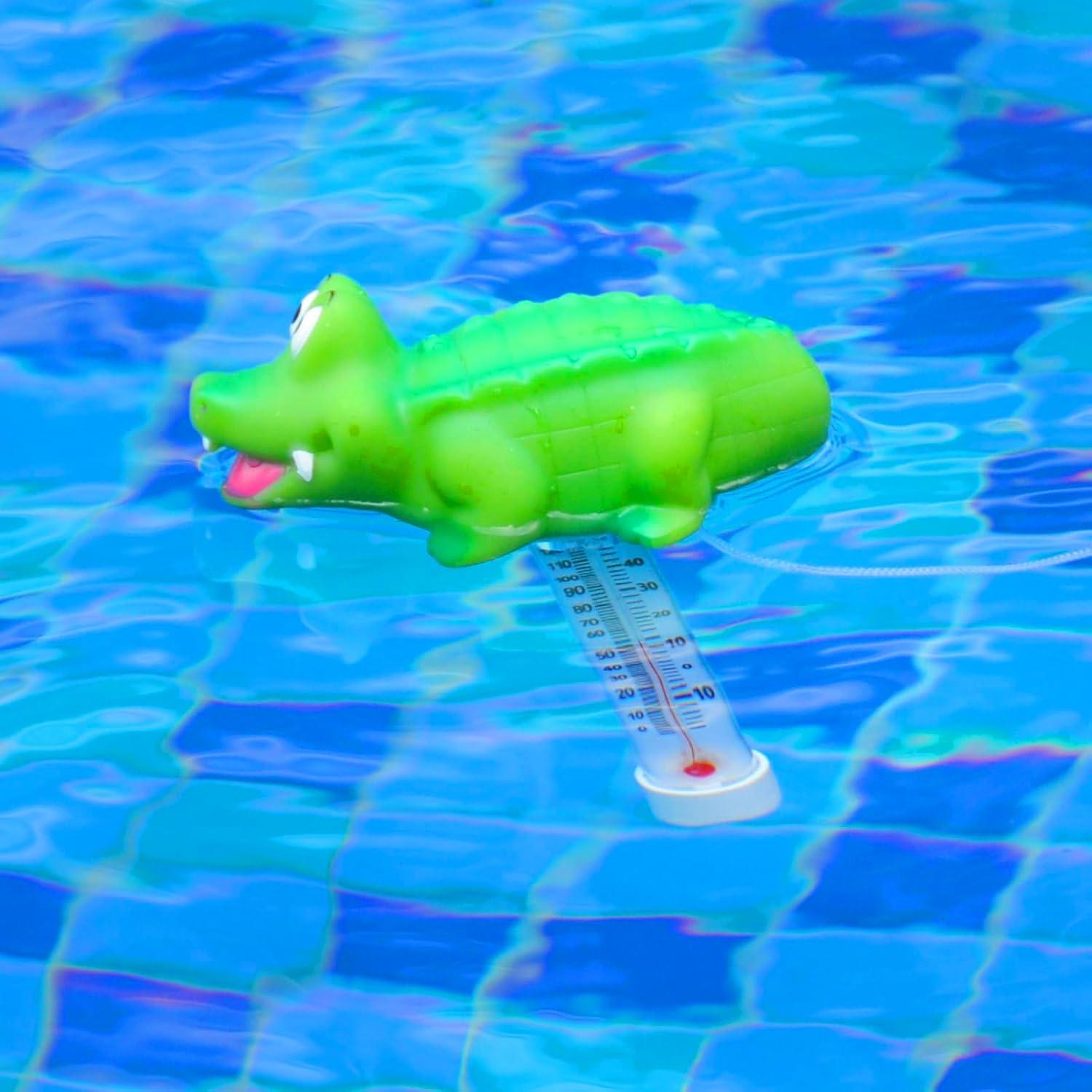 Termómetro Flotante para Piscina XY-WQ Cocodrilo Grande