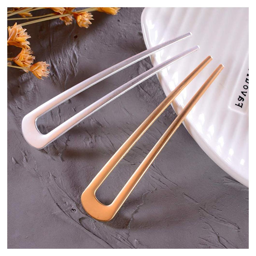 Paquete de 2 Horquillas en U Benefree Plata y Oro para Cabello