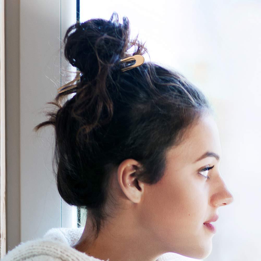 Paquete de 2 Horquillas en U Benefree Plata y Oro para Cabello