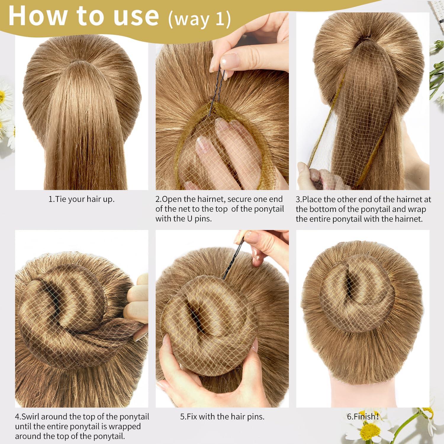 Juego de redes para cabello TsMADDTs - 30 piezas malla y alfileres