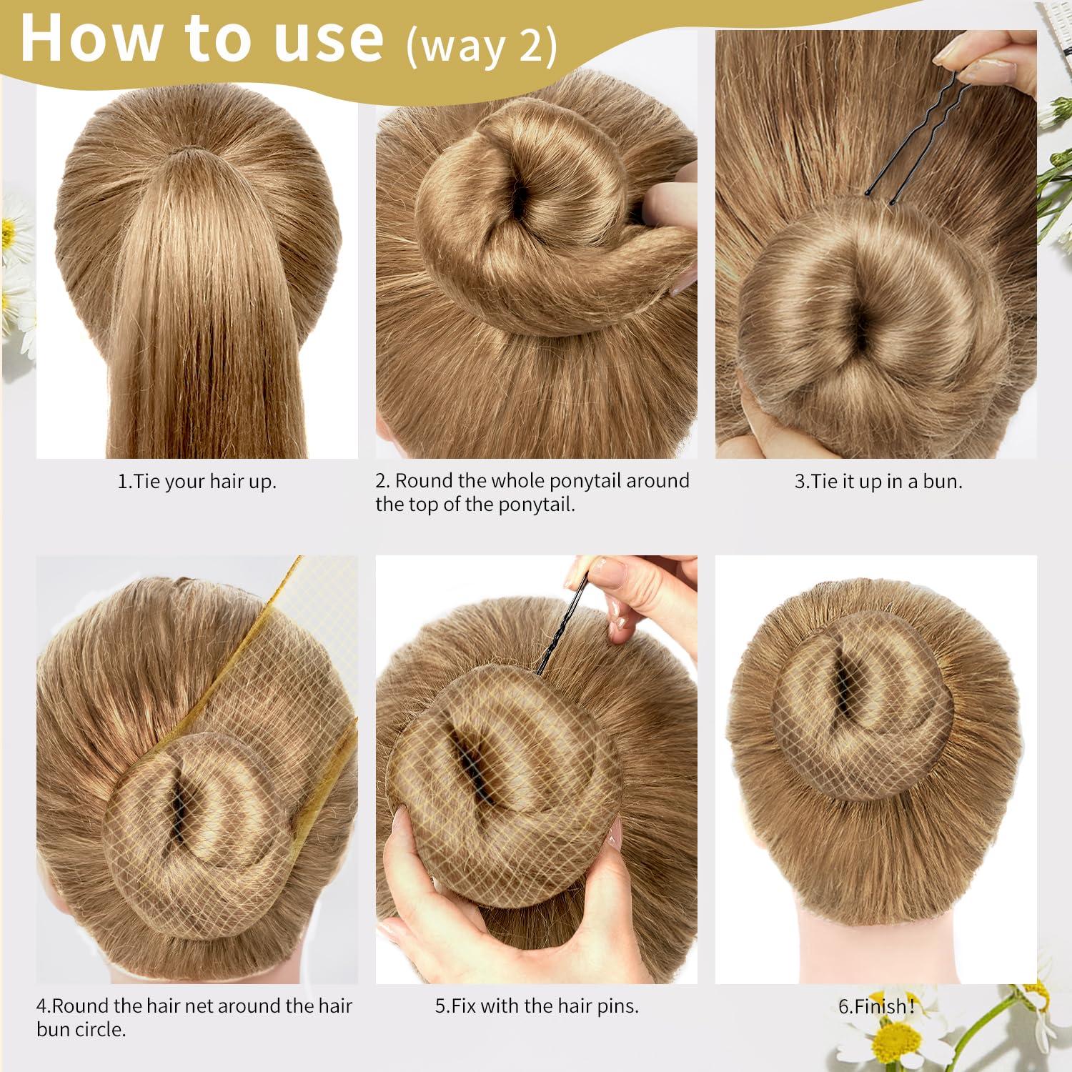 Juego de redes para cabello TsMADDTs - 30 piezas malla y alfileres