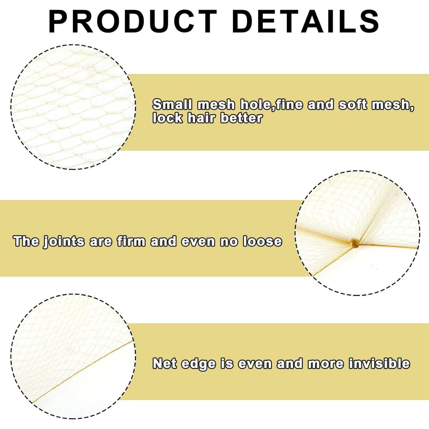 Conjunto de Redes para Moño de Ballet Sliverdew - 20 Unidades Rubias