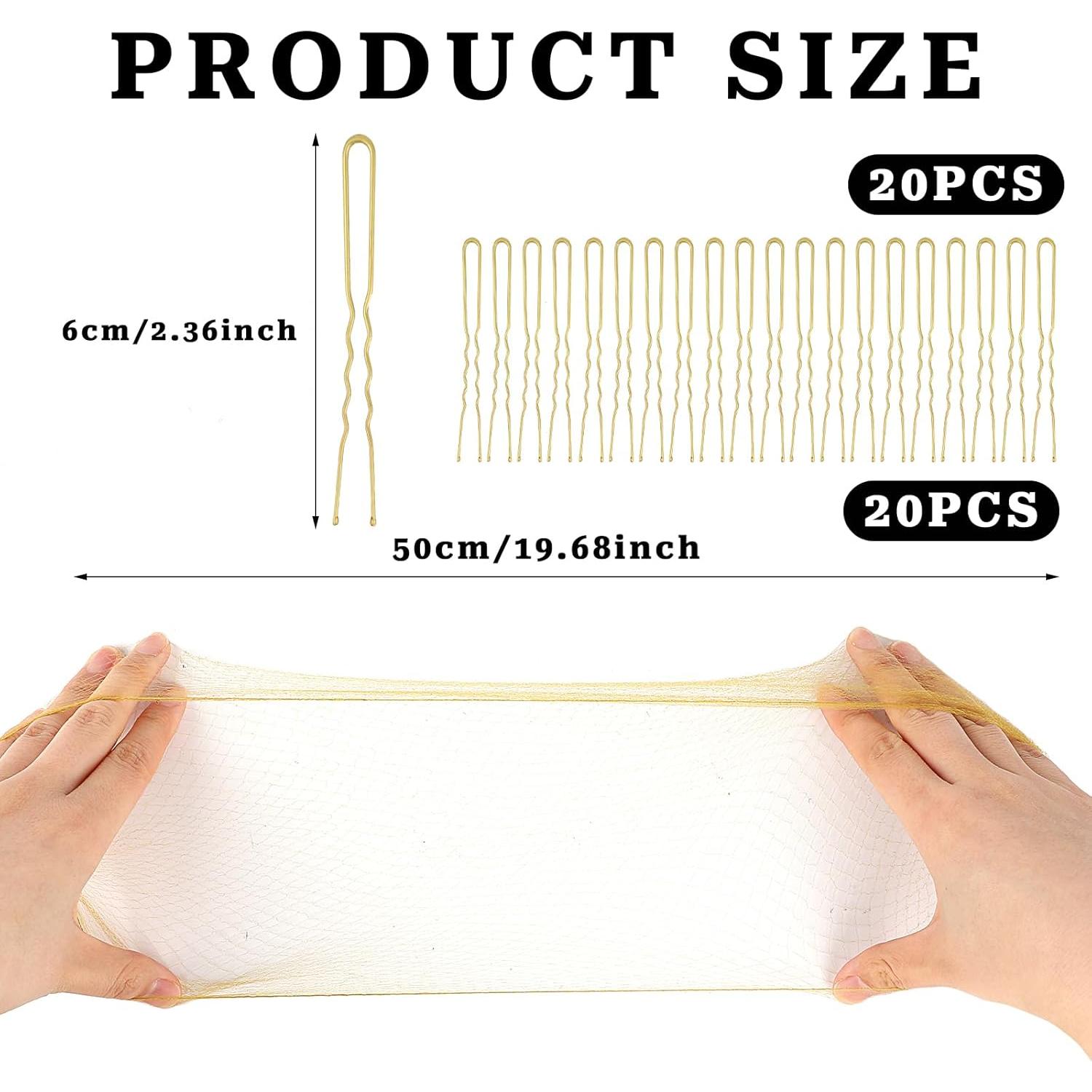 Conjunto de Redes para Moño de Ballet Sliverdew - 20 Unidades Rubias