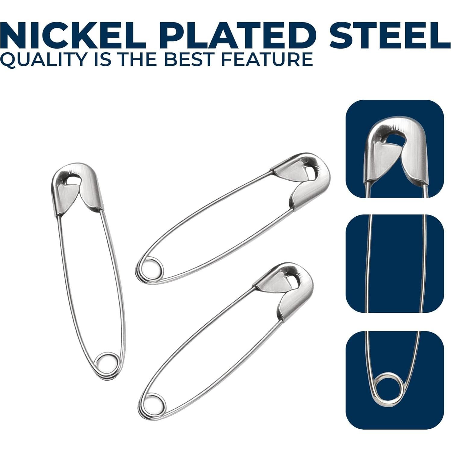 Paquete de 250 Alfileres de Seguridad Luxurecourt - 4 Tamaños