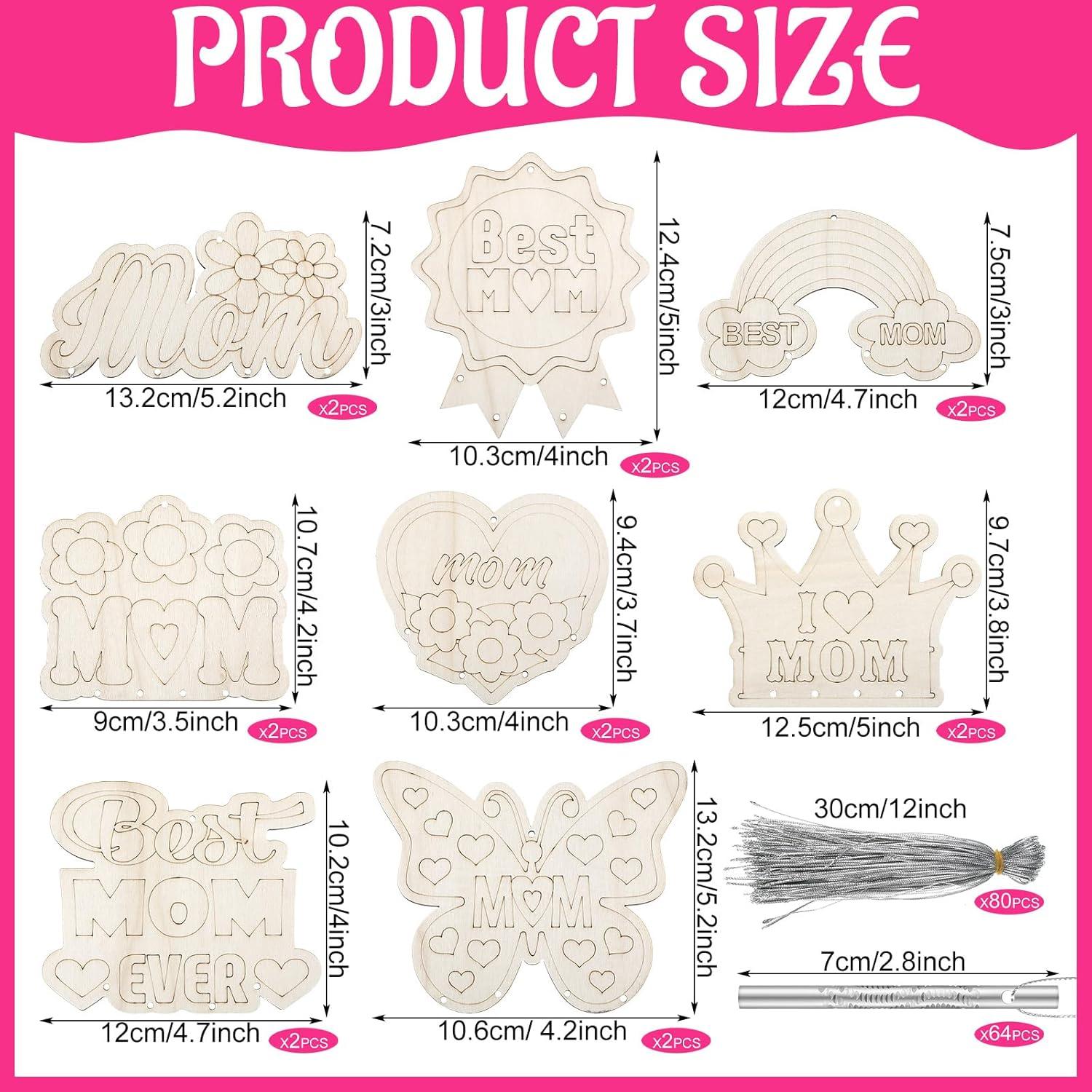 Kit de Campanas de Viento Yalikop 16 Piezas Manualidades Niños