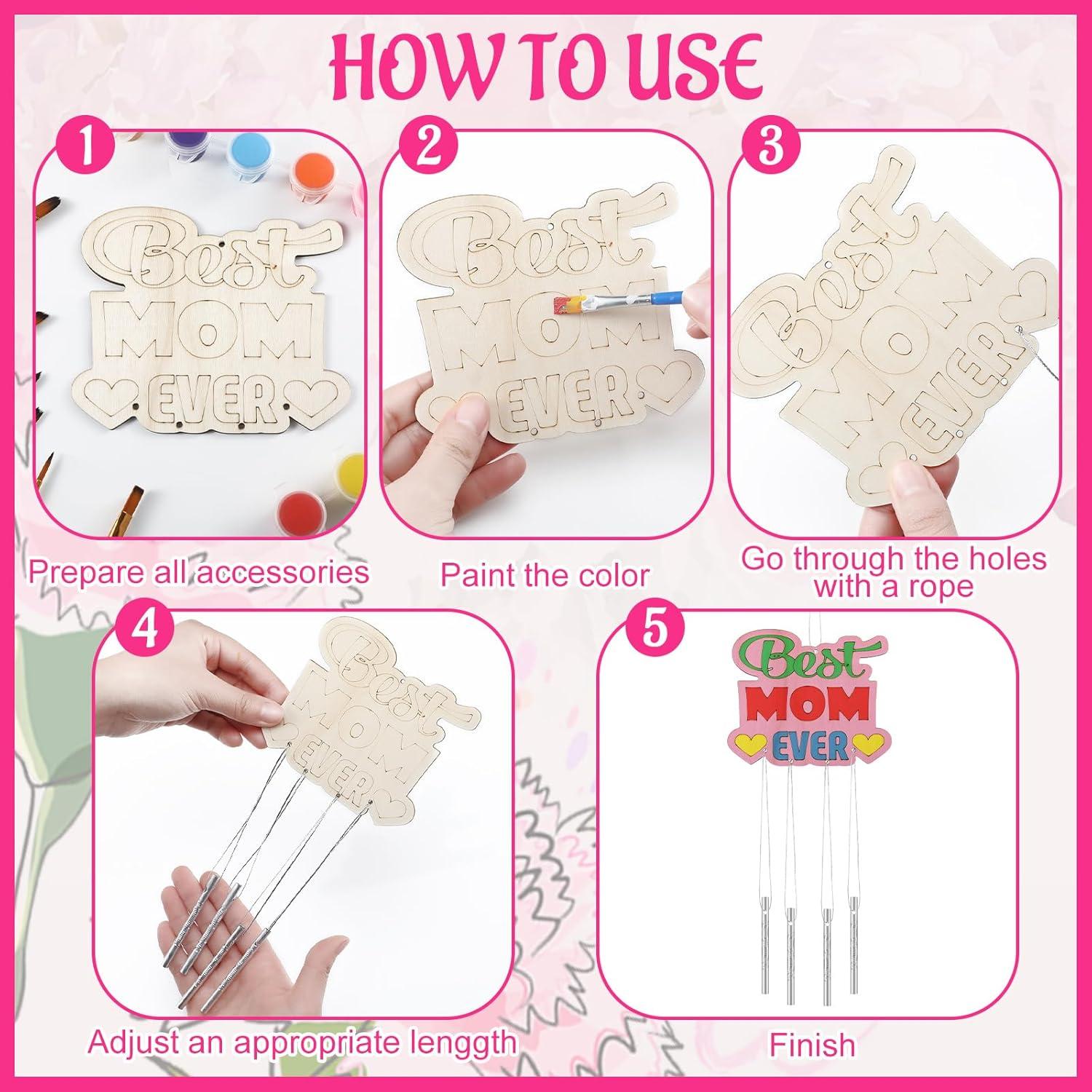 Kit de Campanas de Viento Yalikop 16 Piezas Manualidades Niños