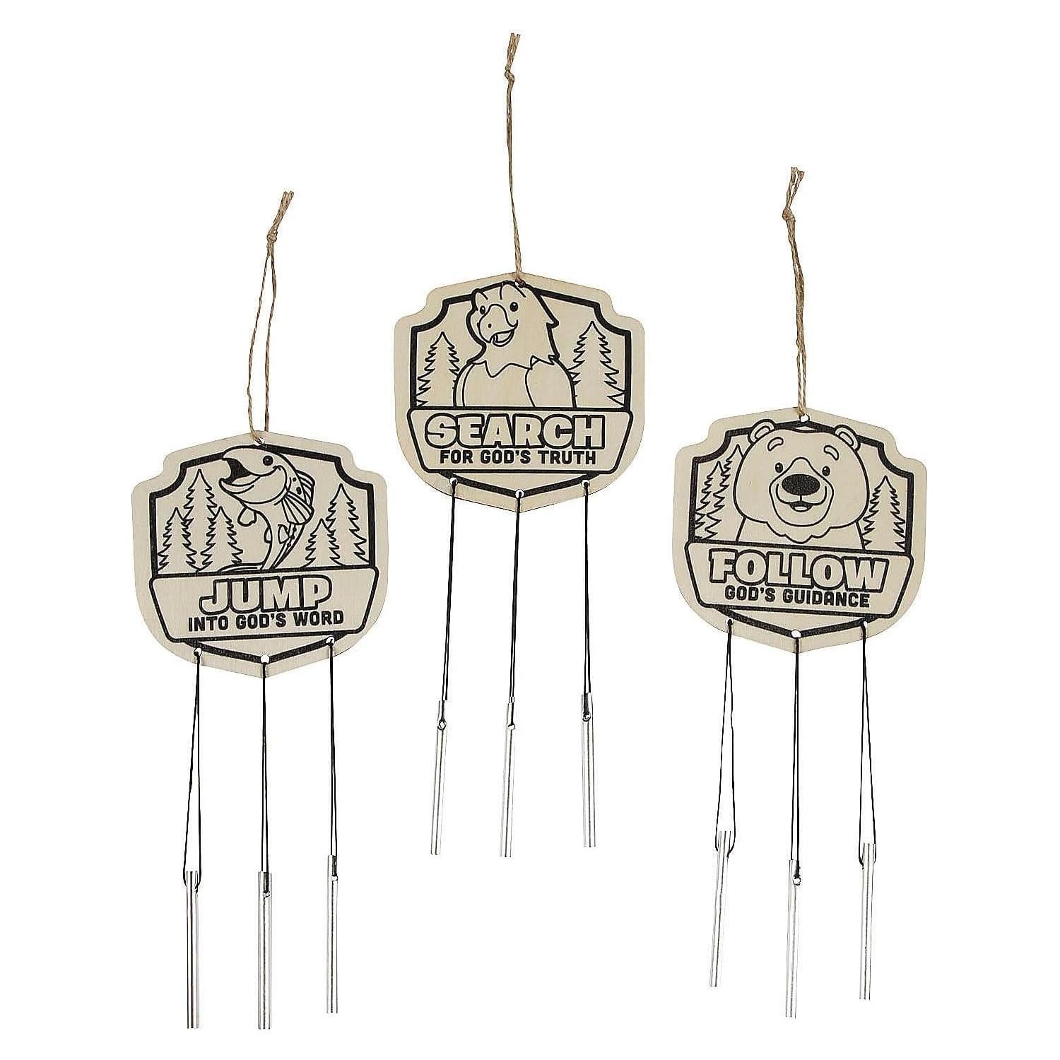 Kit de Manualidades Diviértete Carillones de Madera - 12 Piezas