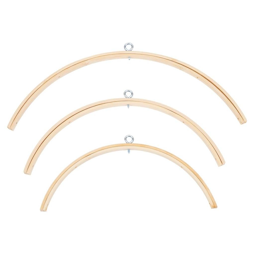 Campana de Cuna de Madera Hecha a Mano - 3 Piezas