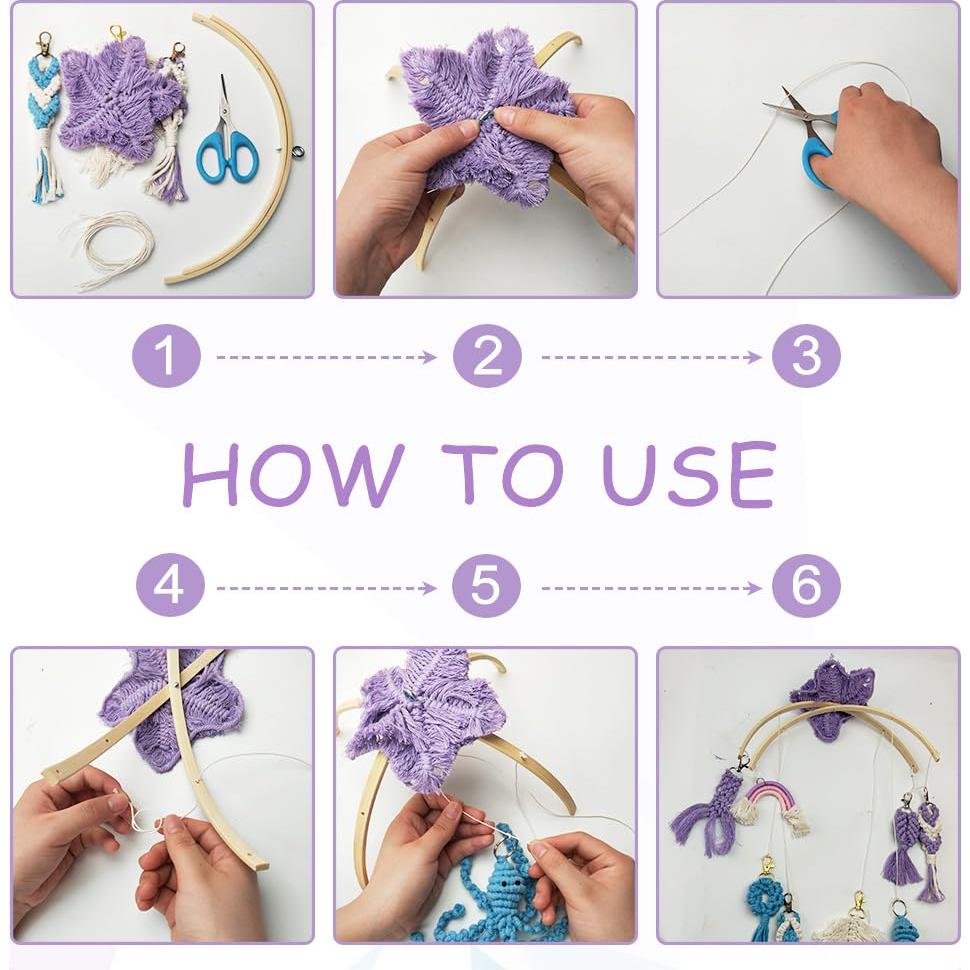 Campana de Cuna de Madera Hecha a Mano - 3 Piezas