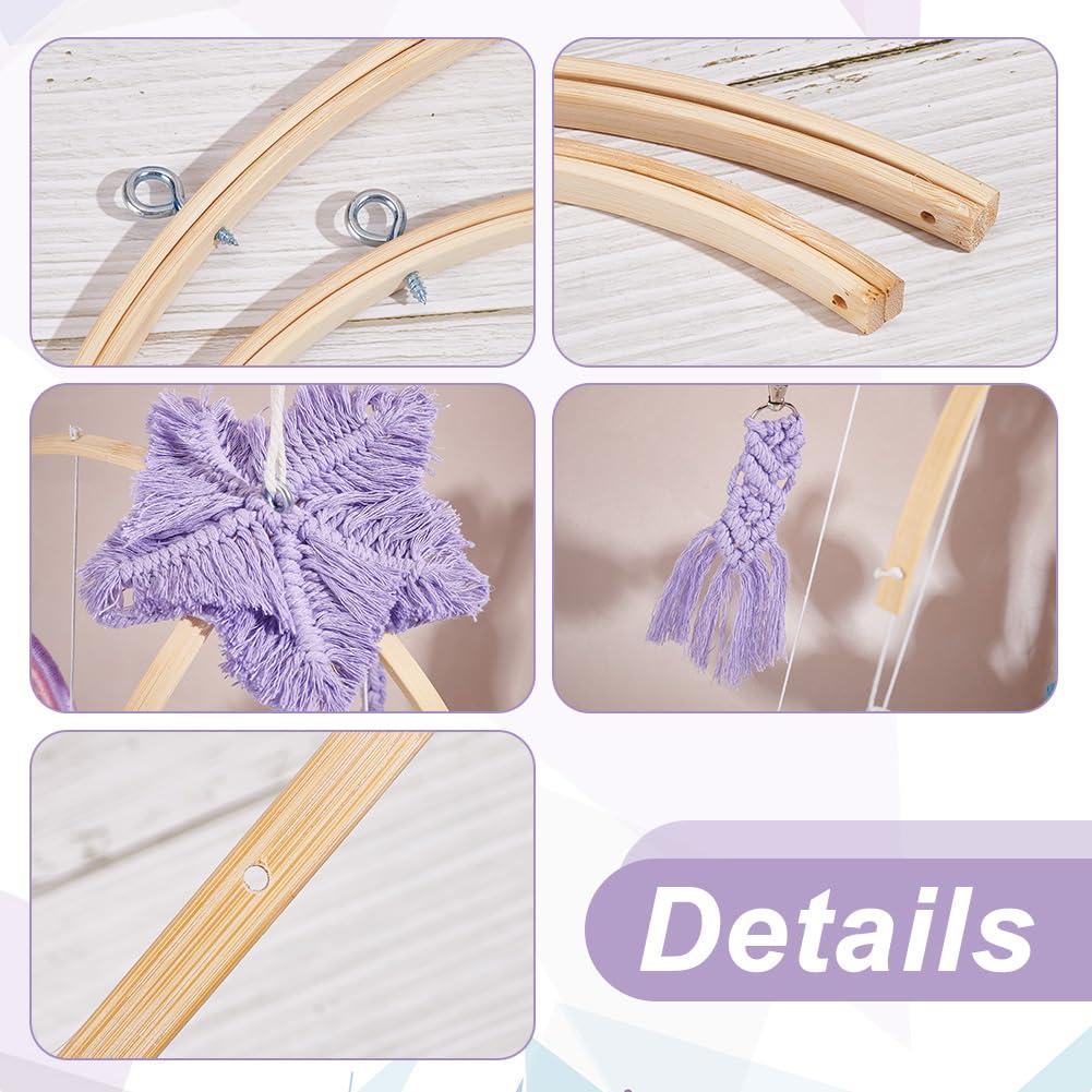 Campana de Cuna de Madera Hecha a Mano - 3 Piezas