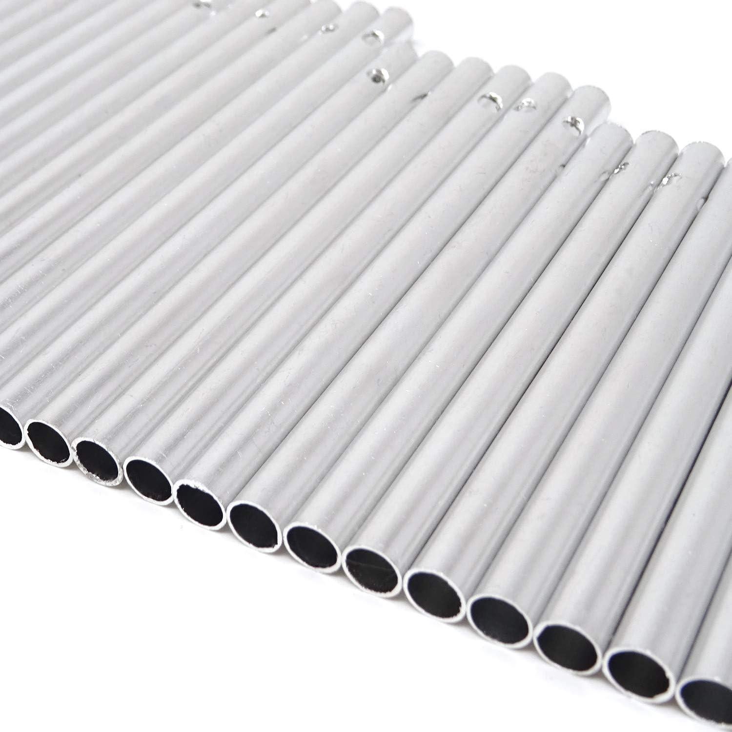 Kit 30 Tubos de Campana de Viento Aluminio Honbay Plateados