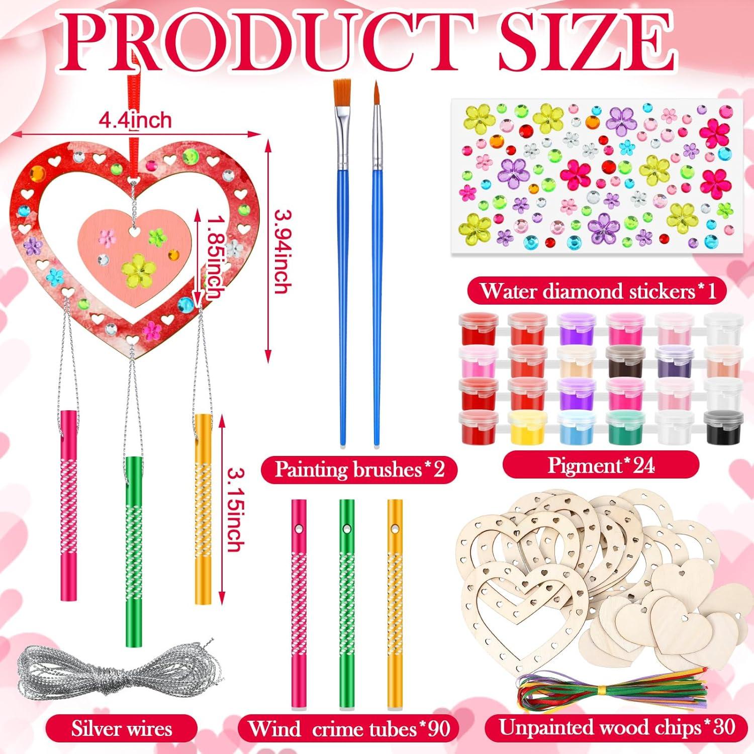 Kit de Campana de Viento DIY Colingmill Corazón 30 Piezas