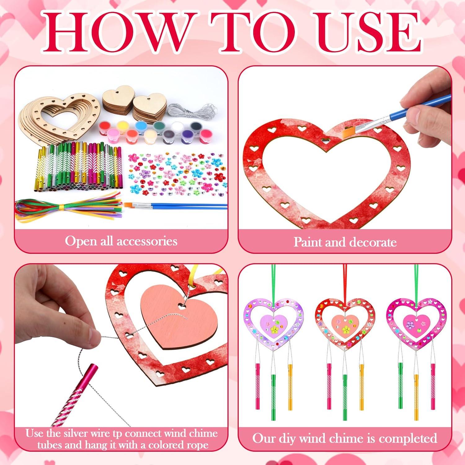 Kit de Campana de Viento DIY Colingmill Corazón 30 Piezas