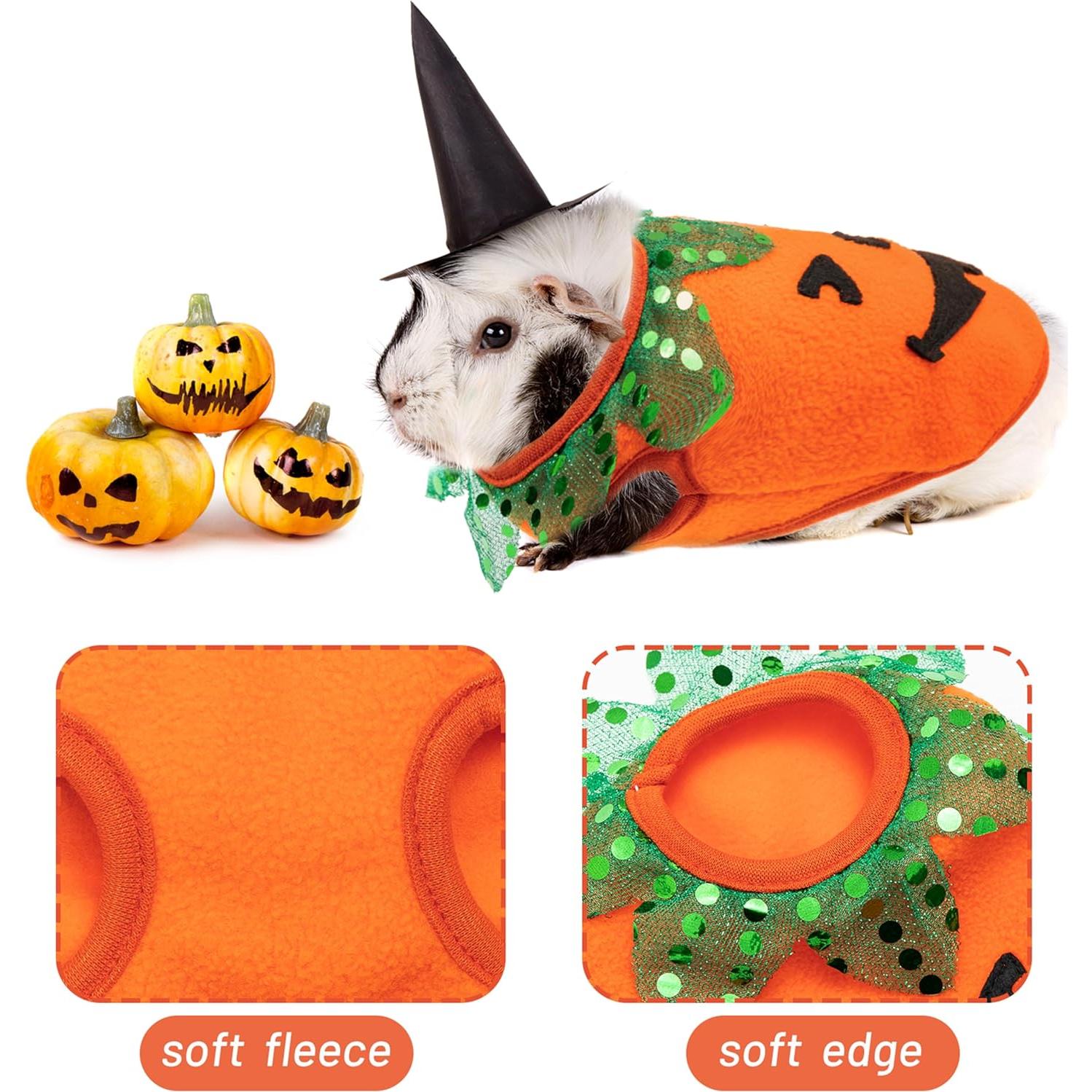 Disfraz de Halloween para Mascotas IPRAVOCI - Chaleco Calabaza y Huesos