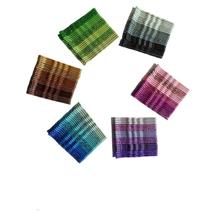 Pinzas de Cabello Brillantes Whitebridge 144pcs - Clips de Metal