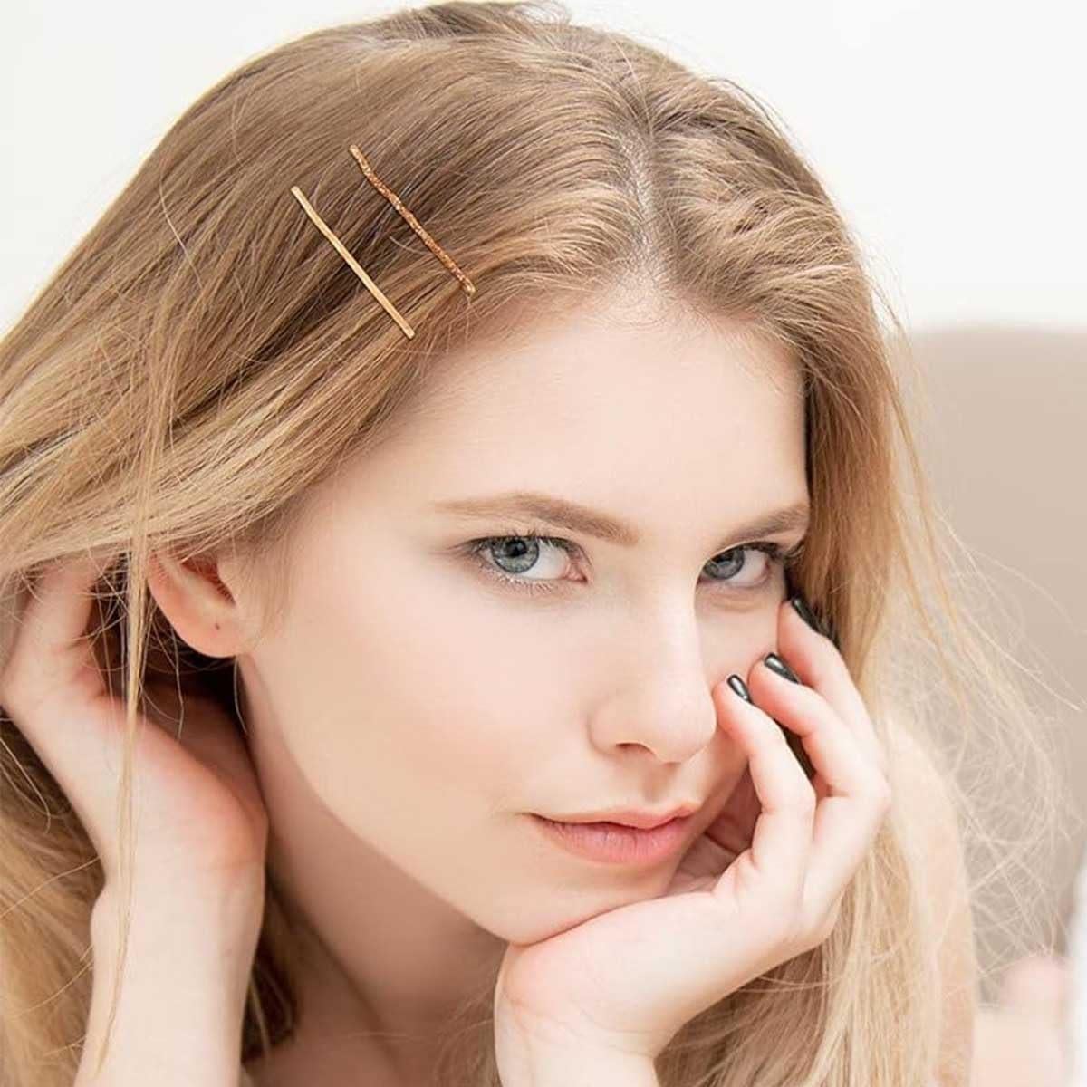 Pinzas de Cabello Brillantes Whitebridge 144pcs - Clips de Metal