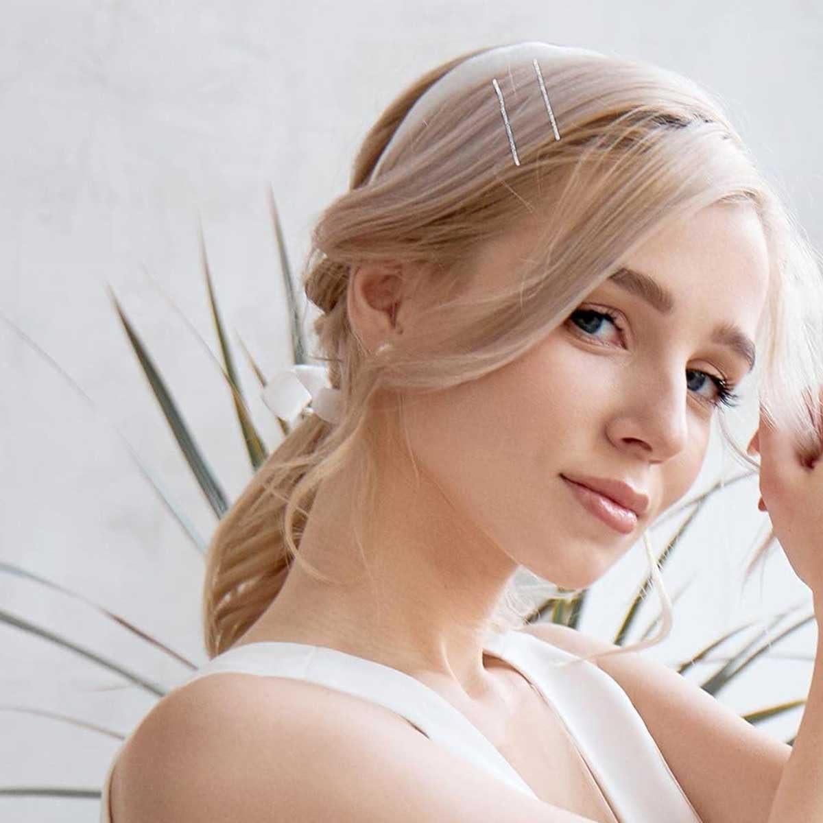 Pinzas de Cabello Brillantes Whitebridge 144pcs - Clips de Metal