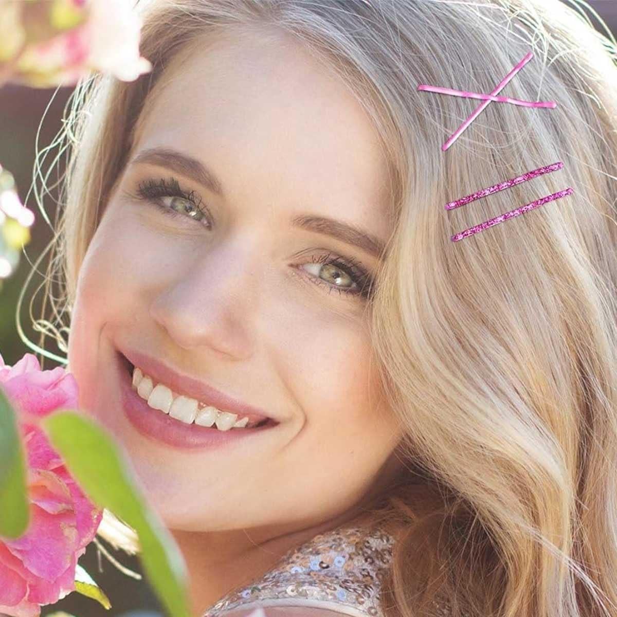 Pinzas de Cabello Brillantes Whitebridge 144pcs - Clips de Metal