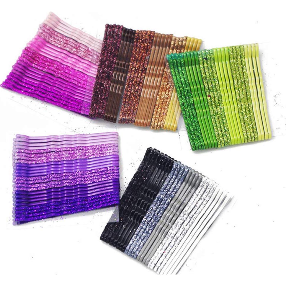 Pinzas de Cabello Brillantes Whitebridge 144pcs - Clips de Metal