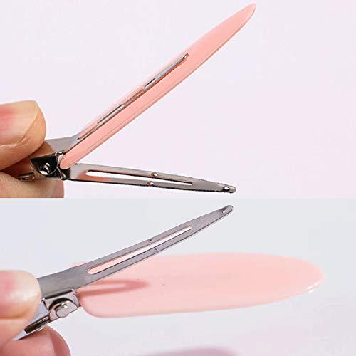 Clips para el Cabello Sin Doblado LUOTIVON 6 Piezas Negro/Rosa