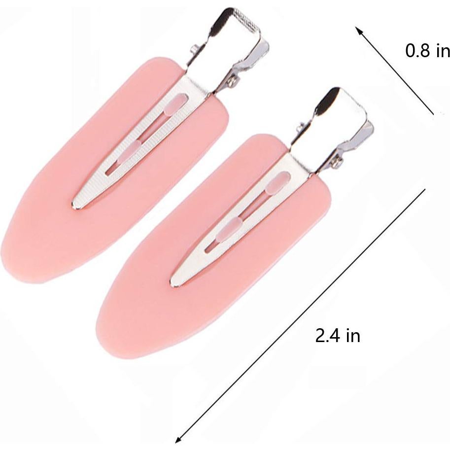 Clips para el Cabello Sin Doblado LUOTIVON 6 Piezas Negro/Rosa