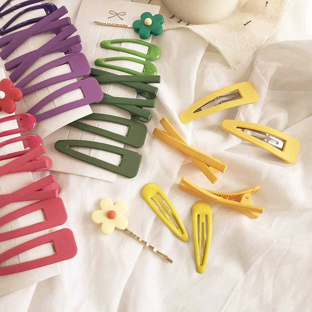 Set de 7 Clips de Pelo Flor Amarilla Elegantes SquarezhenBo