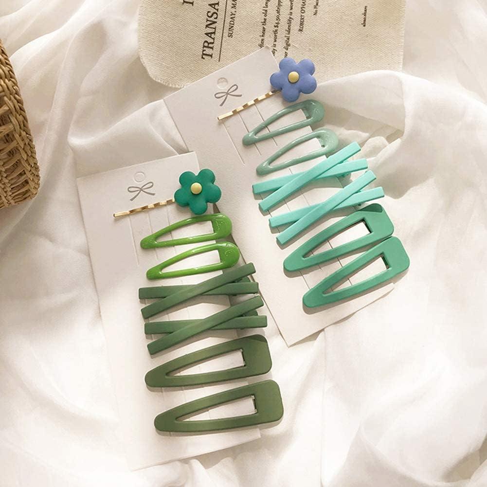 Set de 7 Clips de Pelo Flor Amarilla Elegantes SquarezhenBo