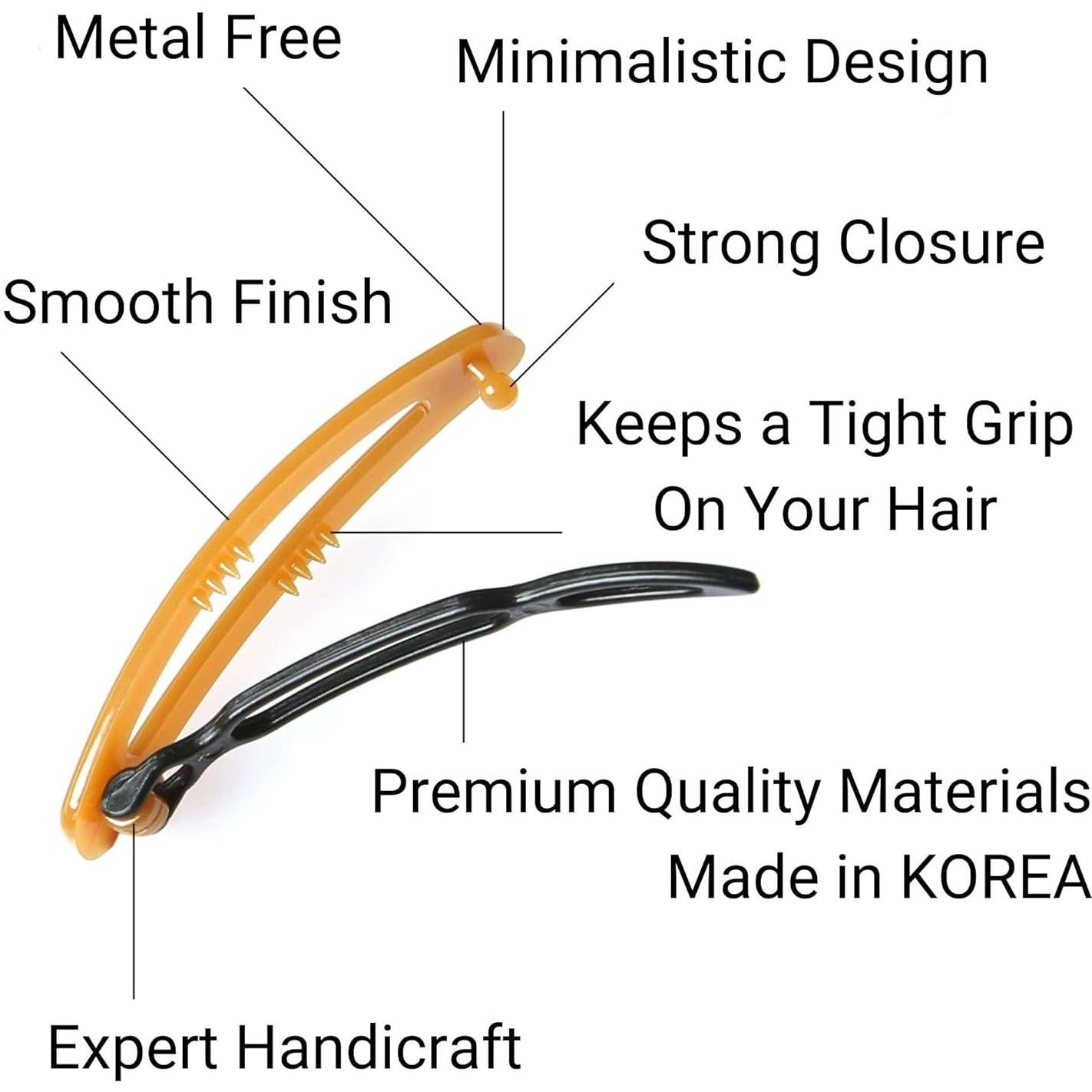 Juego de 12 pinzas para el cabello Aurora Pin - Sin metal, antideslizantes