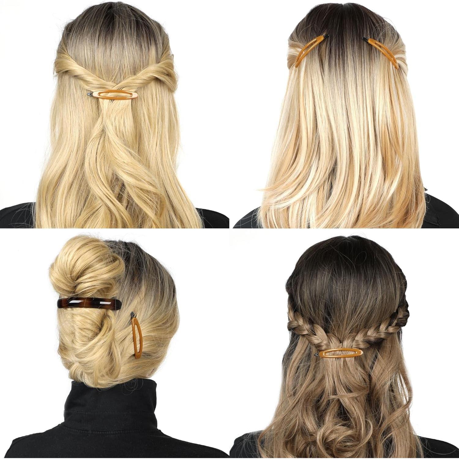 Juego de 12 pinzas para el cabello Aurora Pin - Sin metal, antideslizantes