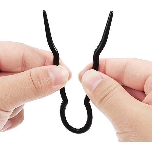 Bememo 20 Pcs Sujetadores de Cabello Grueso Clip Negro y Marrón