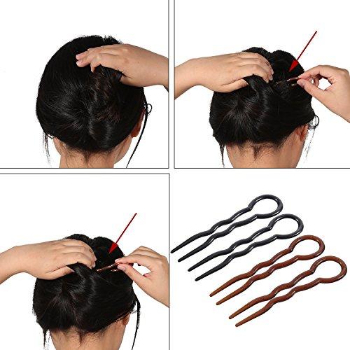 Bememo 20 Pcs Sujetadores de Cabello Grueso Clip Negro y Marrón