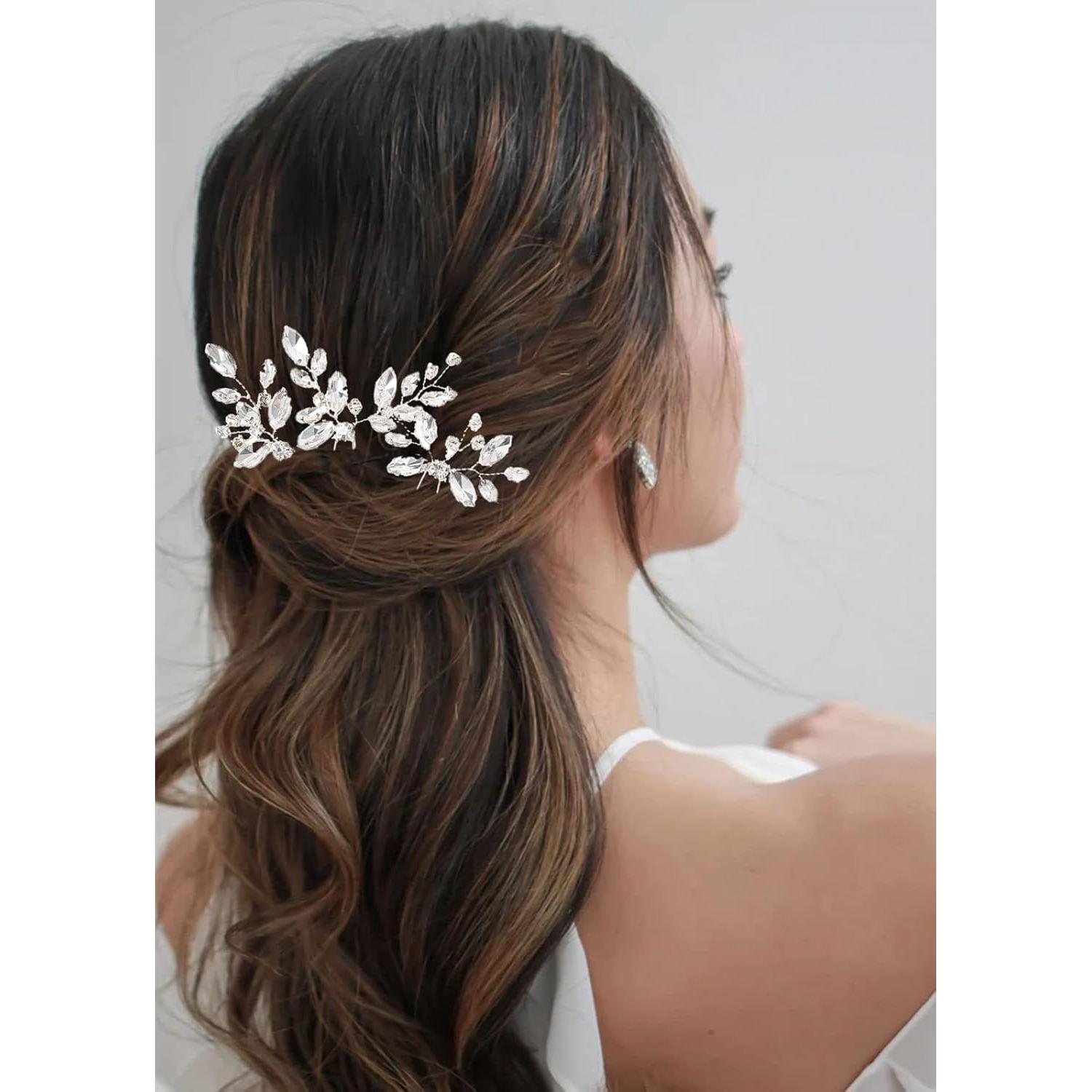 Set de Horquillas para Novias AUNEAL - 12 Piezas Plata