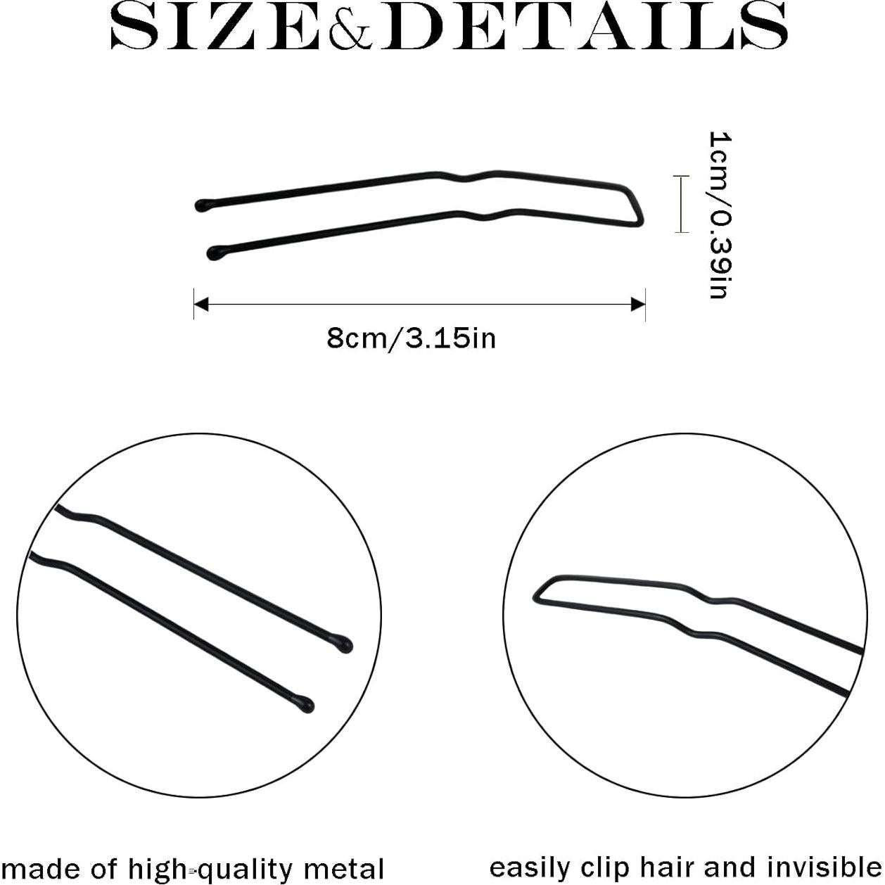 30 Pinzas para el Cabello en Forma de U Metal SHEHARUHI