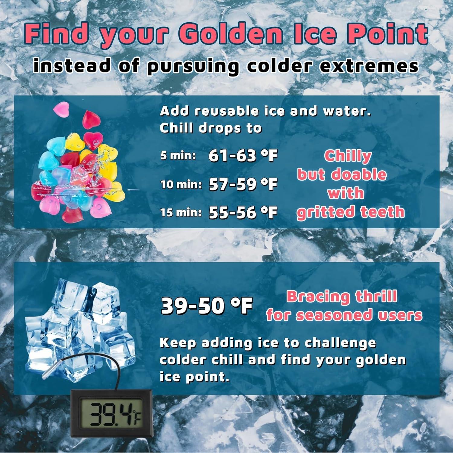 Tazón de Inmersión Fría Facial ianjetty Rosa Claro 28x11x30.5cm