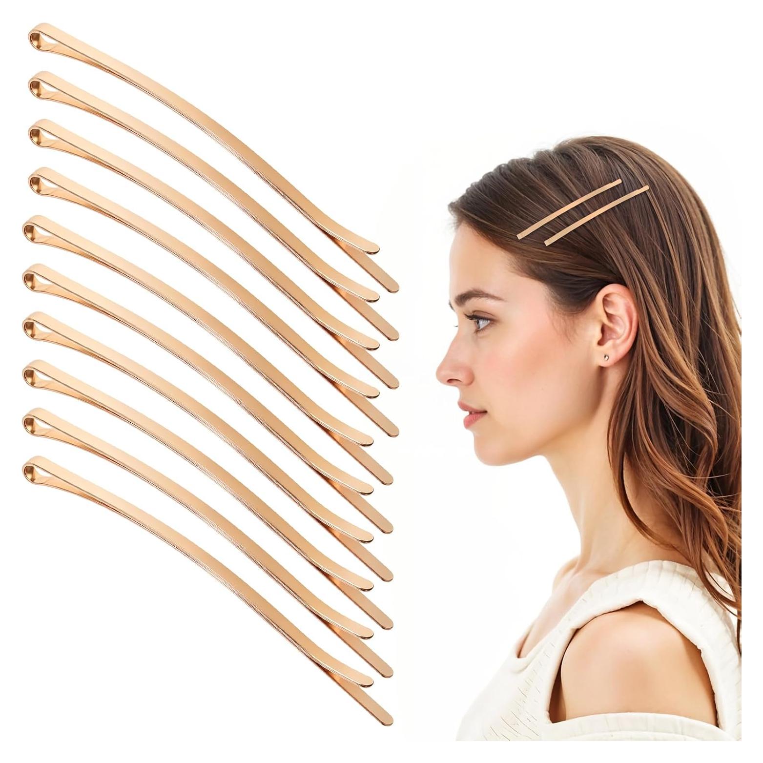 50 Horquillas Jumbo Doradas Xthrotsenk 21.3 cm Antideslizantes