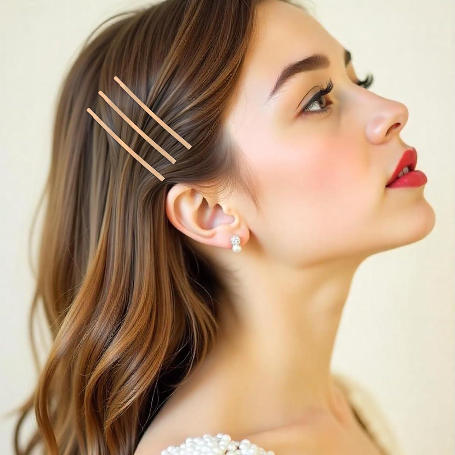 50 Horquillas Jumbo Doradas Xthrotsenk 21.3 cm Antideslizantes