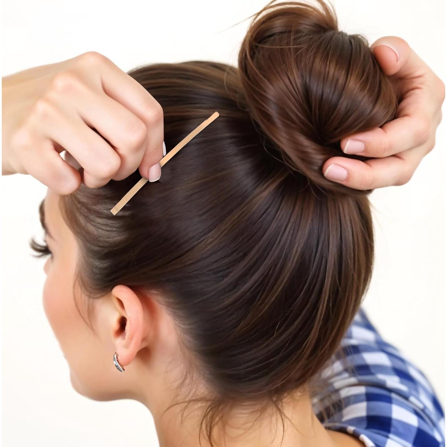 50 Horquillas Jumbo Doradas Xthrotsenk 21.3 cm Antideslizantes