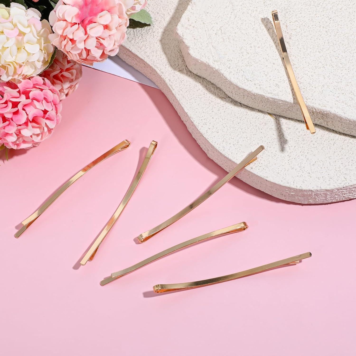 50 Horquillas Jumbo Doradas Xthrotsenk 21.3 cm Antideslizantes