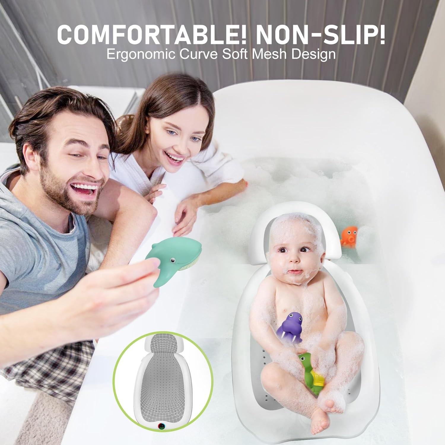 Soporte de Baño para Bebés MAIKKB con Termómetro Plegable