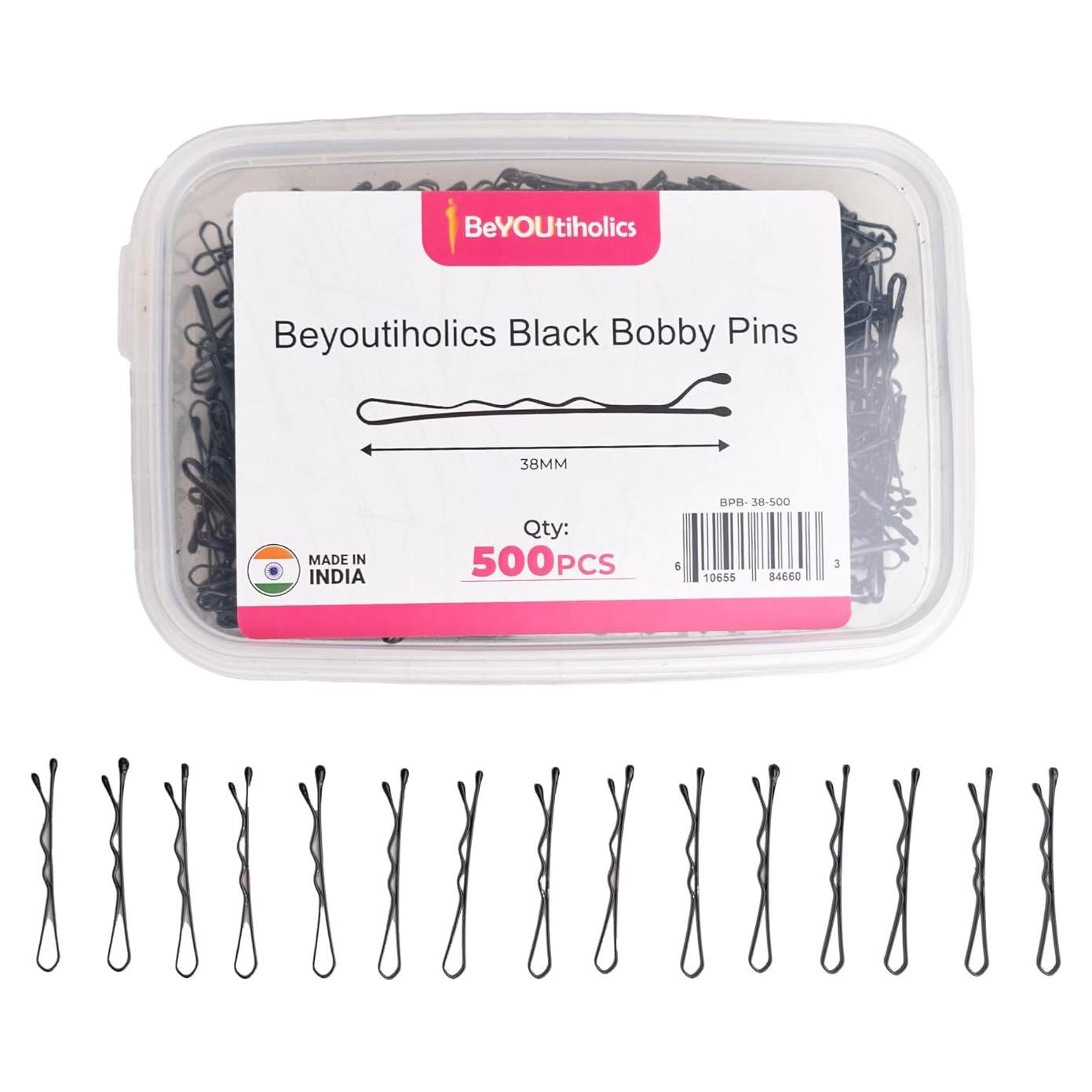 Juego de 500 Horquillas Negras Premium Sahu Infra 3.8cm