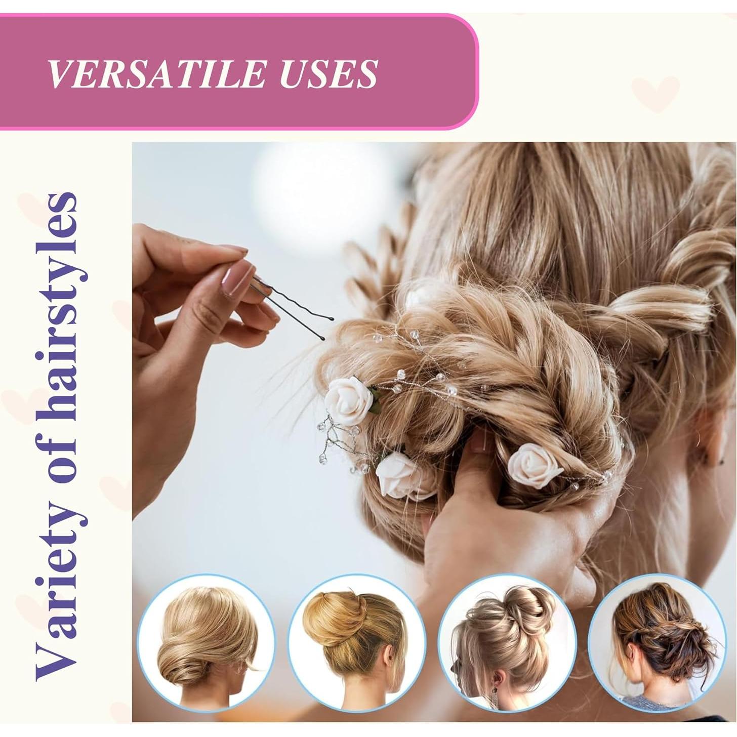 Juego de 500 Horquillas Negras Premium Sahu Infra 3.8cm