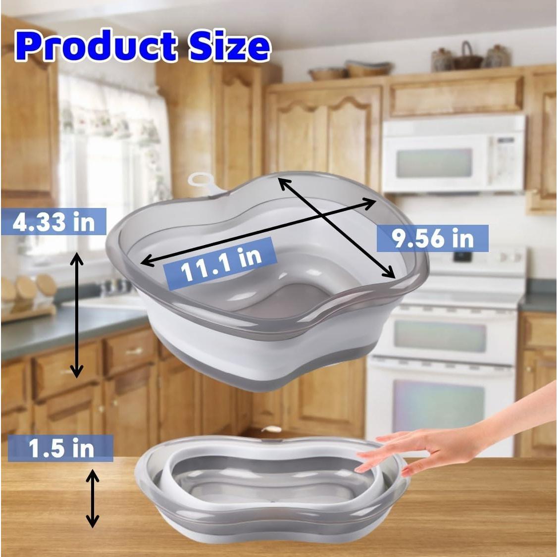 Tazón de Inmersión Facial Portátil Anjetty con Termómetro y Diademas