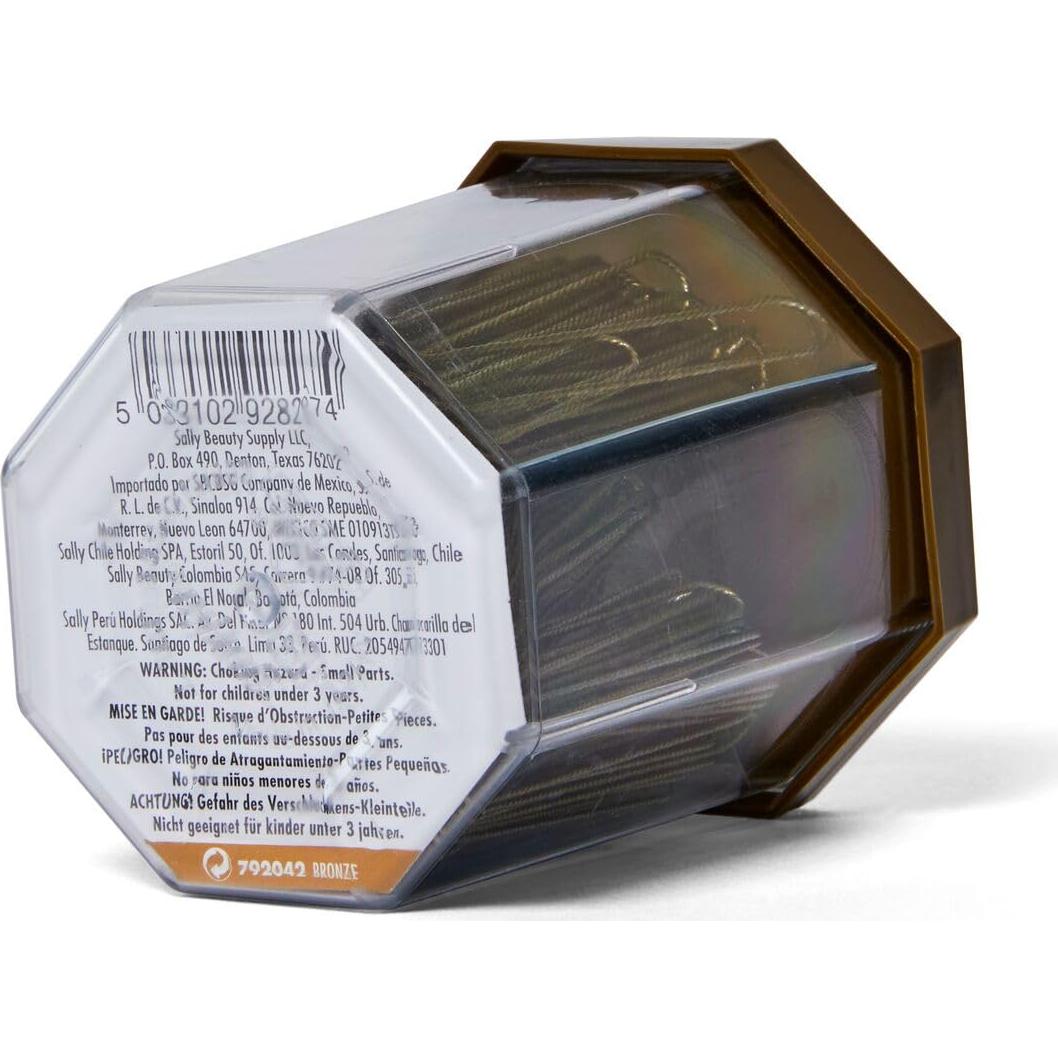 Pinzas para Cabello MetaGrip Premium Bronce 175 Unidades