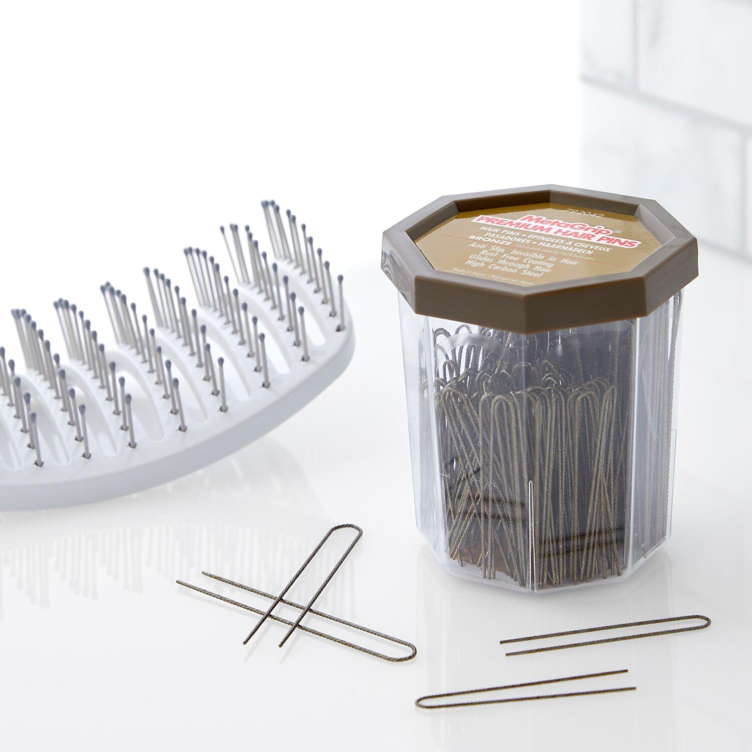 Pinzas para Cabello MetaGrip Premium Bronce 175 Unidades