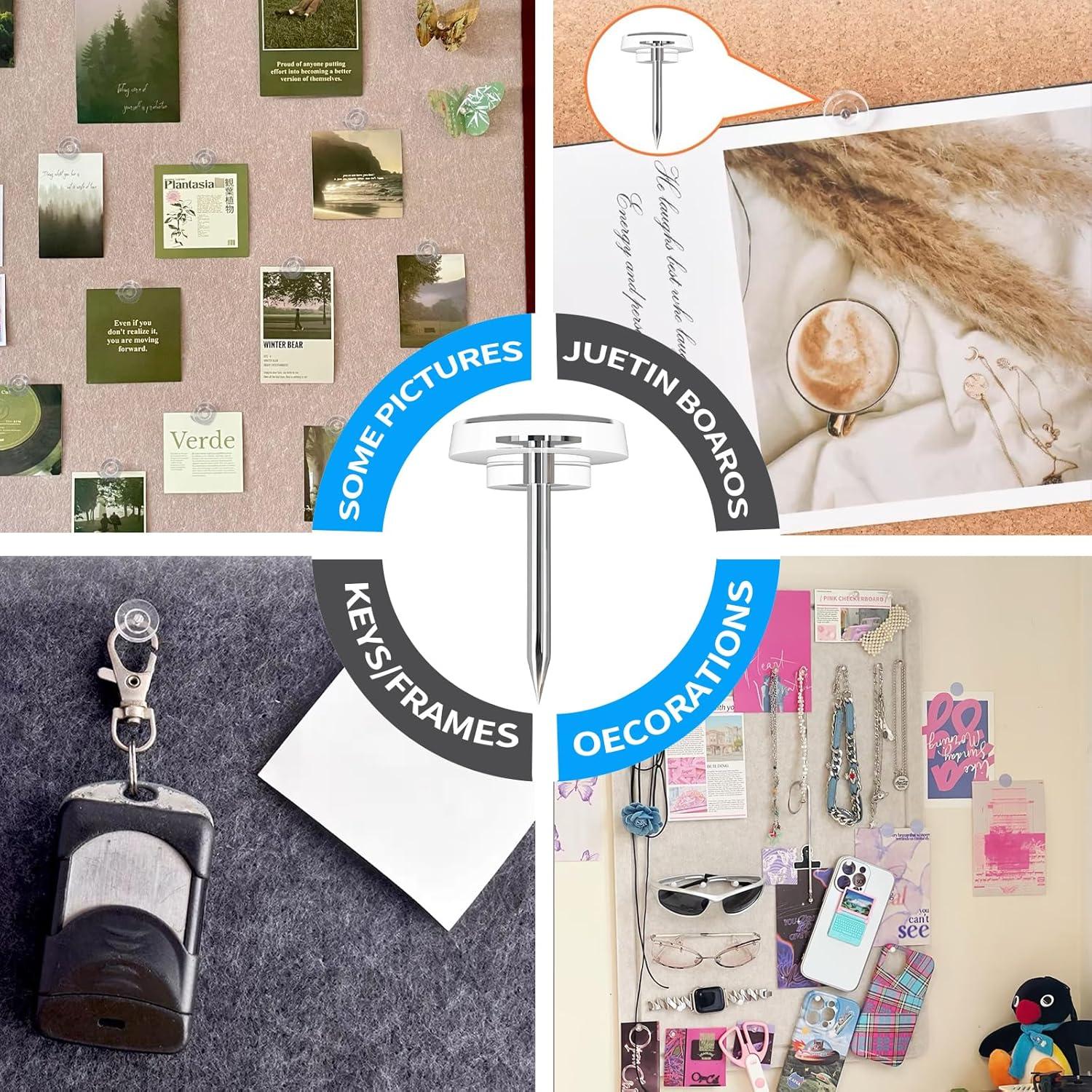 150 Clavos Transparentes para Tableros de Anuncios - GZD002