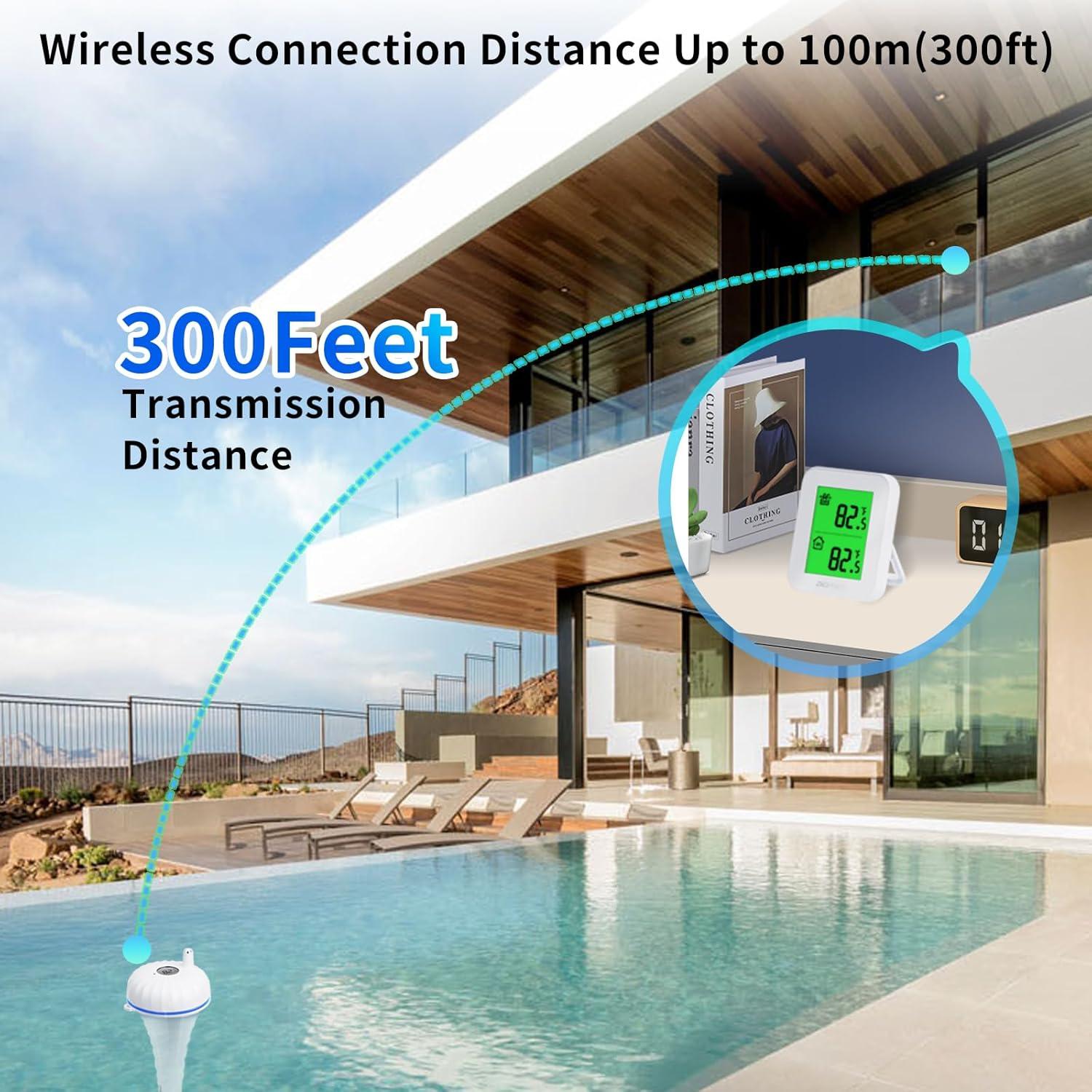 Termómetro Inalámbrico para Piscina Digitten 2025 IP68 con Pantalla Grande